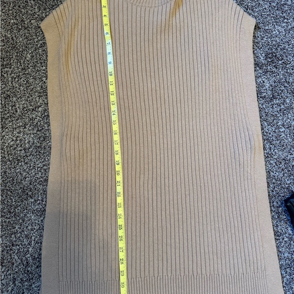 Banana Republic Factory Tan pullover poncho style mock neck sweater size small - Picture 7 of 9